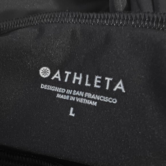 Athleta Sunlover SPF Black Mesh Hem Tank Dress Large - Picture 6 of 10